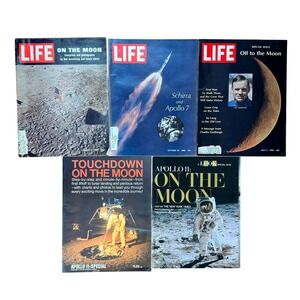 Life Magazine Apollo 11 Lot of 5 Moon Landing NASA Space History 1960s Armstrong